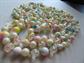 Vintage 1950's Tutti Frutti Multi Strand Necklace Earrings Set Japan Rainbow Jewelry