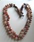 Genuine Agate Stone Double Strand Necklace 