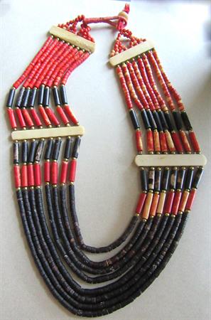 1980's Tribal Bone  Beads Necklace Boho Wear Or Take Apart Destash Repurpose