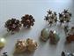 Vintage Earrings Lot Rhinestone Art Glass And More Clips and Screw Backs
