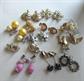 Vintage Earrings Lot Rhinestone Art Glass And More Clips and Screw Backs