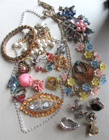 Rhinestone Junk Lot Harvest Destash Repurpose Upcycle  