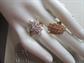 Vintage Jewelry Lot Angel Fish Pin Sarah Coventry Chain Rhinestone Bug Pin Rings Crystal Snowflake