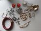 Vintage Jewelry Lot Lucite Glass Hillcraft Earrings Rhinestone Pins and More
