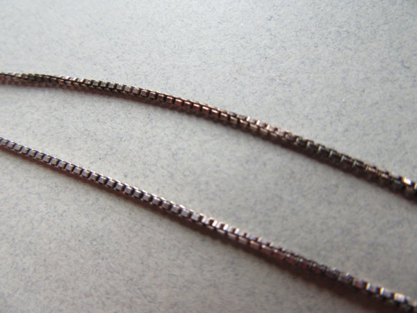 Sterling Silver Box Chain 16" Necklace 925 Italy Fine Jewelry