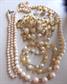 Vintage Faux Pearl Necklace Lot 1950's Multi Strand Beads