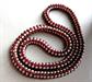 Vintage Garnet Pyrope Rope Necklace Faux Pearls