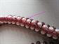 Vintage Garnet Pyrope Rope Necklace Faux Pearls