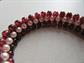 Vintage Garnet Pyrope Rope Necklace Faux Pearls