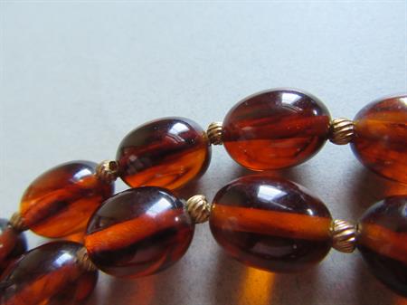 Vintage Lucite Necklace Tortoise 30