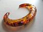 Vintage Large Carved Bakelite Crescent Moon Pin or Letter 