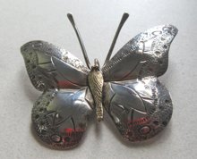 Courtney Peterson Sterling Monach Butterfly Pin Fine Jewelry