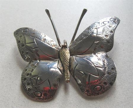 Courtney Peterson Monarch Butterfly Sterling Silver Pin Pendant Combo 10.8 Grams Butterflies Figural Fine Jewelry