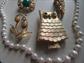 Vintage Jewelry Lot Avon Seahorse Clutch  Pin Owl Brocade Fragrance Owl Pin And More