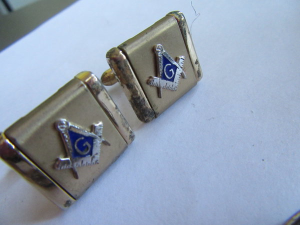 Vintage Masons Jewelry Lot Yokohama Japan Tie Clips