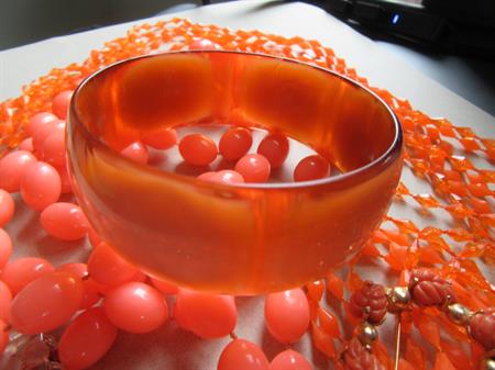 Vintage Orange Jewelry Lot