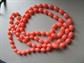 Vintage Jewelry Lot Orange Necklaces Moonglow Bangle Bracelet Pierced Earrings Pin 