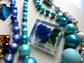Vintage Jewelry Lot Blue Necklaces Lucite Jeanne Rhinestone Pin 