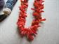 Vintage Blue and Orange Coral Necklaces Pucca Shell Bracelet Beach Jewelry Tropical