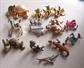 Vintage Figural Pin Jewelry Lot Critters Elephants Rabbits  And More Three Gerrys Signed 