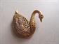 Vintage Rhinestone Swan Pin Figural