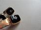 1930's Simmons Art Deco Black Onyx Cufflinks Tie Bar Set Groom Jewelry
