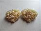 Vintage Roses Celluloid Dress Clip Pair