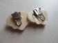 Vintage Roses Celluloid Dress Clip Pair