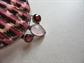 Genuine Scallop Shell Gemstone Pendant Marked 925 Rose Quartz Garnets Beach Jewelry Cruise Tropical
