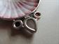 Genuine Scallop Shell Gemstone Pendant Marked 925 Rose Quartz Garnets Beach Jewelry Cruise Tropical