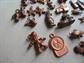 Vintage Cracker Jack ? Copper Charm Lot1 930's -50's Gum Ball Charms Sylvester Collectibles