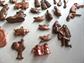 Vintage Cracker Jack ? Copper Charm Lot1 930's -50's Gum Ball Charms Sylvester Collectibles