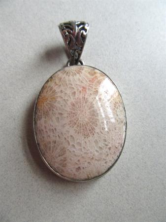 Fossil Coral Pendant Marked 925 But May Be Plated Fine Jewelry?