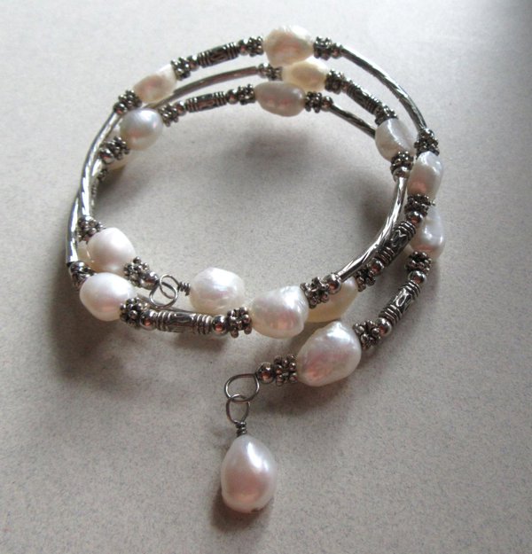 Genuine Freshwater Pearls Bracelet Sterling?