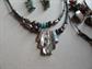 Vintage 1970's Necklaces and Earrings  Lot Abalone Liquid Silver Gemstones