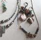 Vintage 1970's Necklaces and Earrings  Lot Abalone Liquid Silver Gemstones