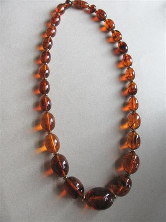 Vintage Marbled Lucite Tortoise Necklace Screw Clasp