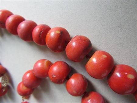 Genuine Coral Necklace Bracelet Set 