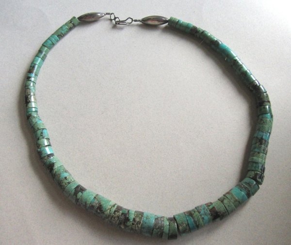 Genuine Turquoise Necklace Sterling Silver Clasp? Fine Jewelry