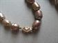 Genuine Fresh Water Pearl Necklace 585 14k Clasp Champagne Color