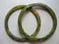 Vintage Bakelite Bangle Set GORGEOUS Swirls! Butter Avocado Swirl 