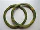 Vintage Bakelite Bangle Set GORGEOUS Swirls! Butter Avocado Swirl 