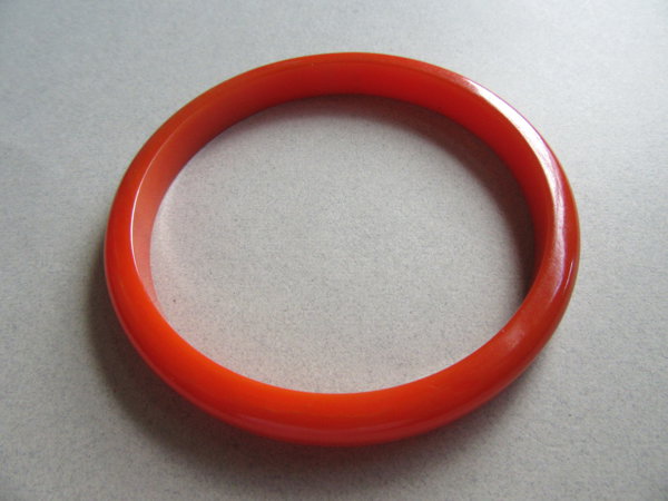 Vintage Bakelite Bangle Bracelet  Orange