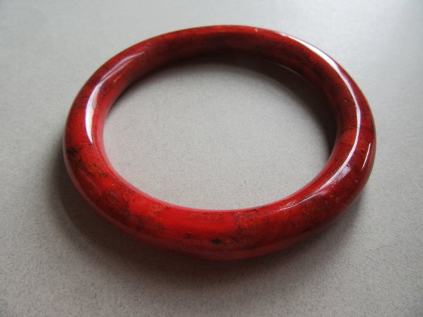 Vintage Genuine Sponge Coral Bangle Bracelet 