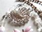 Vintage Jewelry Lot Glass Beads Western Germany Goldstone Necklace Lucite and Rhinestone Pin