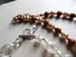Vintage Jewelry Lot Glass Beads Western Germany Goldstone Necklace Lucite and Rhinestone Pin