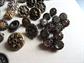 Antique Metal Button Collection Florals Rhinestone Asian Motif And Some Tinies Sewing Collectibles