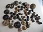 Antique Metal Button Collection Florals Rhinestone Asian Motif And Some Tinies Sewing Collectibles