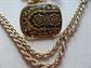 vintage Pin and Rhinestone EarringsLot Chatelain Damascene Myan Style Brooch
