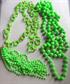 Mod Neon Green Necklaces Will Glow Under Black Light 1960's Vintage Jewelry